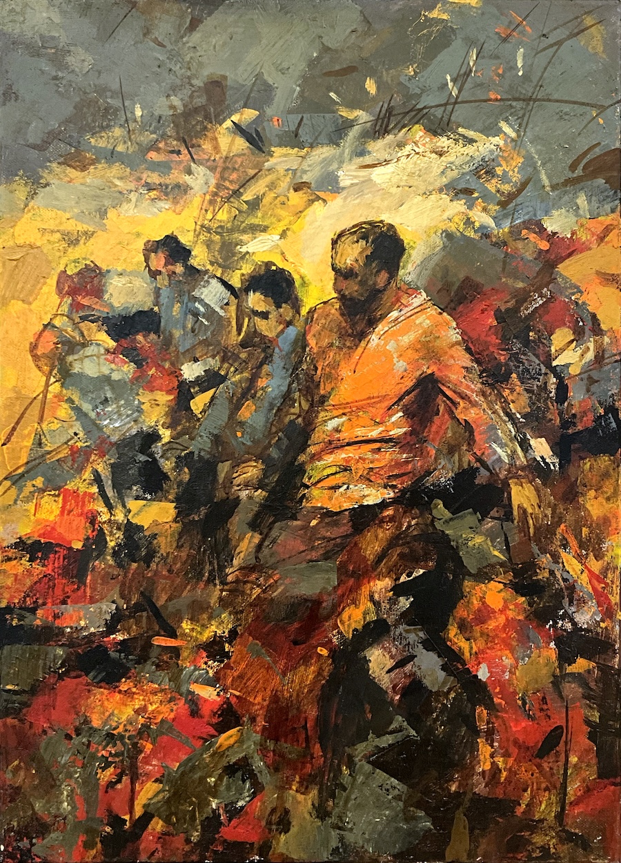 Djochkoun Sami, Dump, 2025, Acrylic on canvas, 50 x 35 cm.