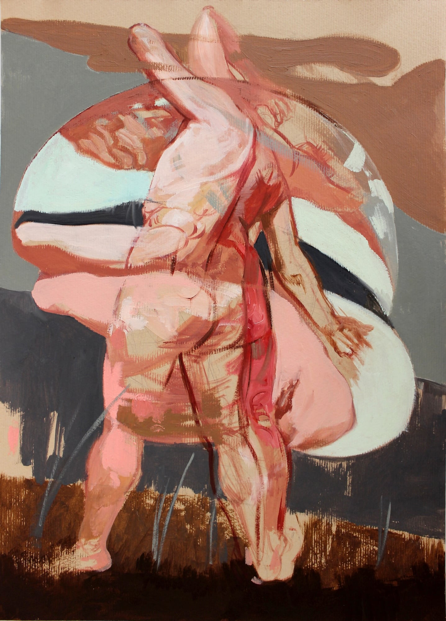 Sema Maşkılı, My Sun, 2025, Oil on paper, 49 x 35cm.